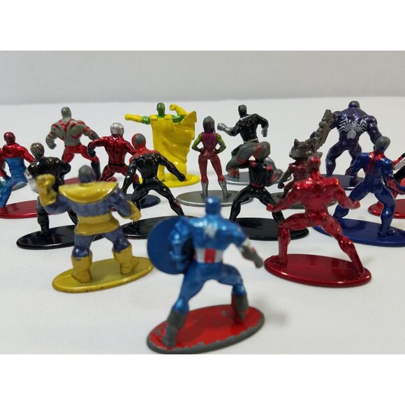 Marvel Nano Metalfigs mixed lot of 18 figures Spider-verse Spider-man Thanos - Picture 9 of 16